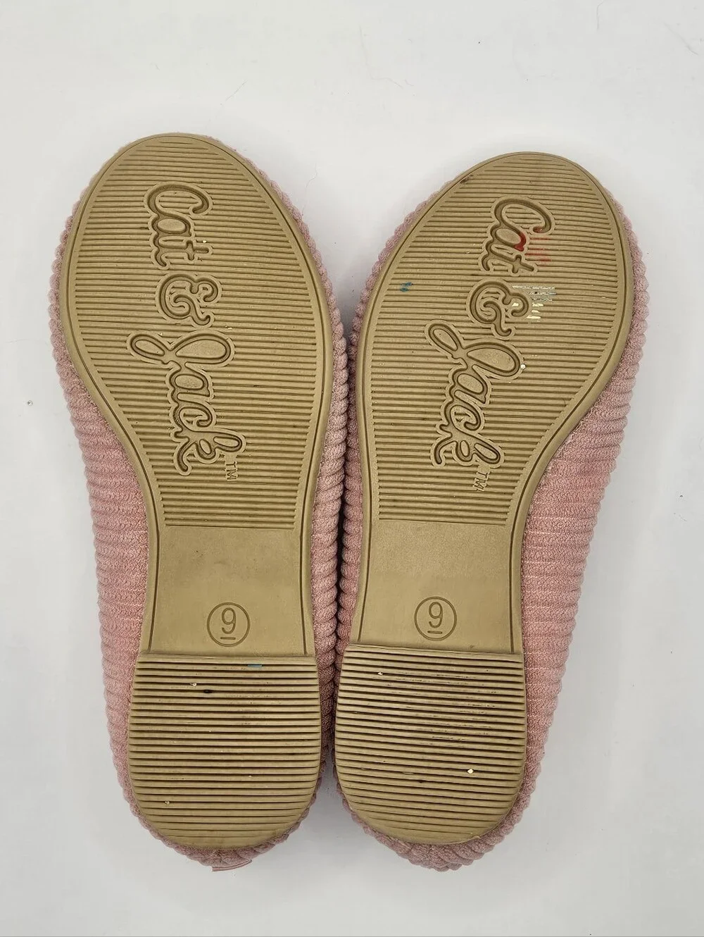 Cat & Jack Glitter & Dusty Rose Ballet Flats - 2 Pair Bundle. Size 9